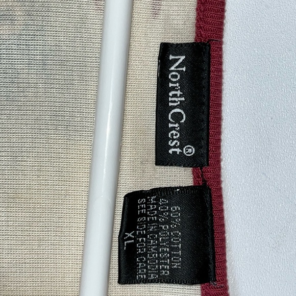 Vintage Northcrest Red and Cream T-Shirt - Picture 3 of 4